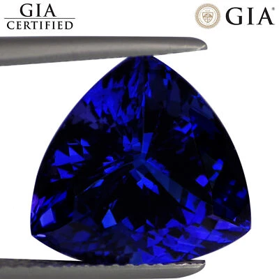 8,35 quilates certificado GIA AAAA+ bloque D natural tanzanita violeta azul corte trillón Foto 1 de 4