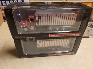 1/64 Red Peterbilt w/ red Meyer 8126RT Boss Forage Box & Red Forage Box Traile - Picture 1 of 9