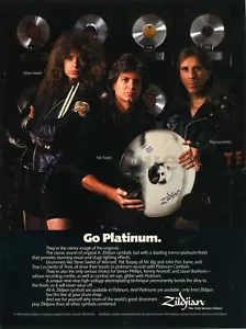 1991 Zildjian Platinum Cymbals Bonham Great Old PRINT AD Xmas Gift Idea (2553) - Picture 1 of 1