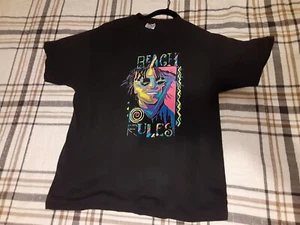 VTG. "BEACH RULES " MENS SINGLE STITCH BLACK T-SHRIT XL GREAT GRAPHICS - Picture 1 of 11