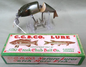 Creek Chub Bait Co. #2403 Wiggle Fish, GE, W/Correct Box, Spl. Gold Tail - Picture 1 of 9