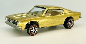 1968 Hot Wheels Redlines CUSTOM BARRACUDA RARE Light Gold! YEAR ONE Gorgeous! 🤩