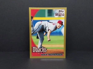 2010 Topps #215 Max Scherzer, Diamondbacks - Gold Border Parallel (1864/2010) - Picture 1 of 2