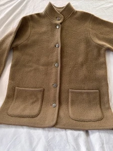 Beautiful LL Bean Womens Brown Button Up Sweater Cardigan 100% Wool RK61 Large - Picture 1 of 12