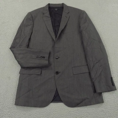 J Crew Jacket Men 42L Ludlow Charcoal Herringbone Italian Wool Blazer Sport Coat - Image 1 of 4