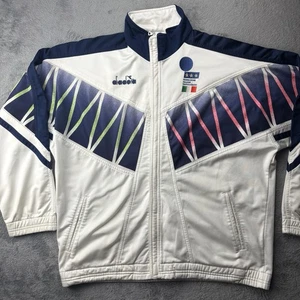 Chaqueta Italia Mundial 1994 Para Hombre L Diadora Chándal Top Azzurri Retro Fútbol - Imagen 1 de 14