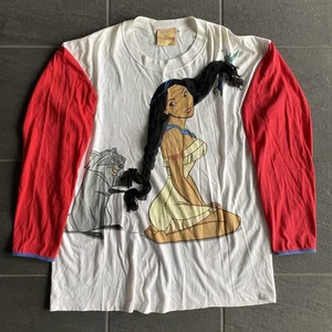 Vintage Disney Pocahontas Long Sleeve Graphic Shirt XL Rare 90s Meeko Flit - Picture 1 of 17