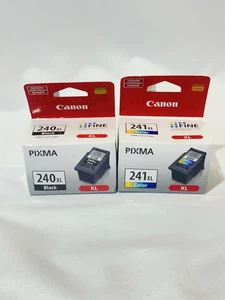 Canon 240XL Black and 241XL Color Ink Cartridges, Genuine - Afbeelding 1 van 3
