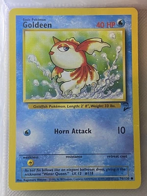 Goldeen, Pokémon Common Base Set 2 076/130 MP - Image 1 of 2