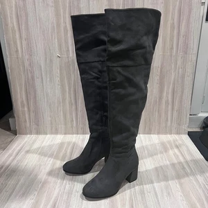 Traumpaar Overknee-Stiefel Blockabsatz grau Overknee-Stiefel Damengröße 9 - Bild 1 von 12