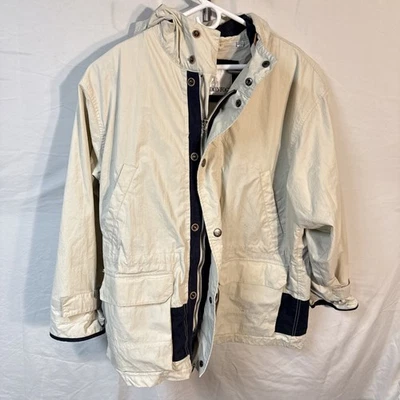 Chaqueta Pacific Trail Outerwear Para Hombre 3XL Blanco Apagado Manchas Con Capucha Londres Niebla Foto 1 de 4