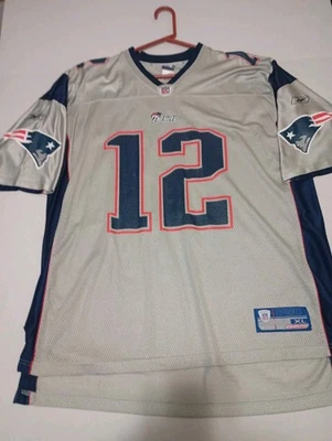  Camiseta Tom Brady New England Patriots Reebok Alternate Silver NFL Talla XL Foto 1 de 4