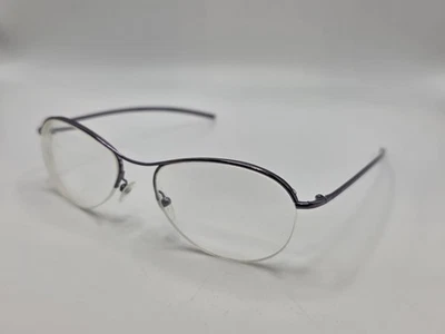 Meia armação de óculos vintage Gucci GG1685 K76 metal azul anodizado - Imagem 1 de 4