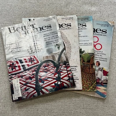 4 Better Homes & Gardens Magazine February April May July 1976 Vintage Decor - Image 1 of 4
