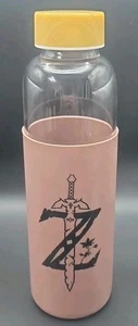 Official Nintendo Legend of Zelda Breath of the Wild Glass Water Bottle Tumbler - Picture 1 of 3