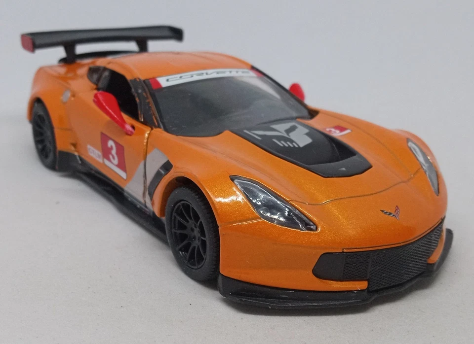 Kinsmart Orange '16 Corvette C7.R Loose Diecast Friction 1:36 KT5397 - Image 1 of 4