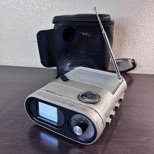 VTG Sears The Binoc Portable Black White 2” TV AM/FM Radio 1981 TESTED W/ Case - Picture 1 of 20