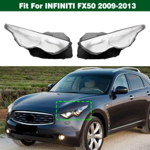 Pair Headlight Lens Cover Lampshade Shell Cap Mask For INFINITI FX50 2009-2013 - Picture 1 of 10