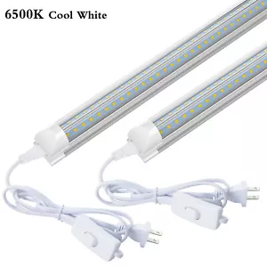 2PCS T8 2FT LED Tube Light Fixtures V-shaped 24'' Garage Utility LED Shop Lights - Picture 1 of 7