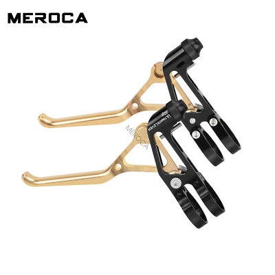 1 par de palancas de freno de aluminio MEROCA MTB BMX DH plegable bicicleta V palanca de freno 65 g Foto 1 de 4