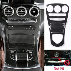 Carbon ABS Central Console Gear Panel Cover For Benz C GLC Class W205 X253 15-18 - Picture 1 of 8