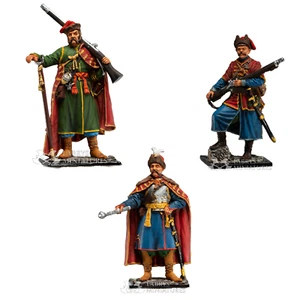 Cossacks Painted Tin Toy Soldier Miniature 54mm | Set of 3 Figures - Picture 1 of 2