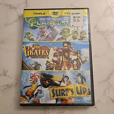 The Pirates!,  Planet 51, Surf's Up NEW Sealed 3 Movie Set DVD Animated Kids  - Image 1 of 4