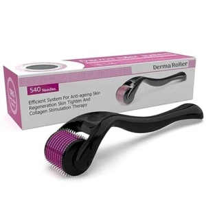 Derma Skin Roller Hair Loss Beard 540 Titanium Microneedle Acne Scars - Picture 1 of 17