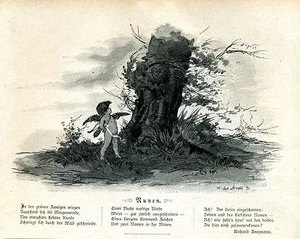 Runen -- Mit Engl -- und Gedicht - Holzstich - aus 1868 - Picture 1 of 1