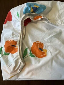 VTG martex fitted sheet twin Bold Floral cotton blend no iron percale USA - Picture 1 of 6