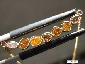0.84ctw Natural Fancy Diamond Necklace R10861 Diamonds by Lauren - Picture 1 of 8