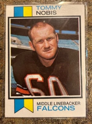 1973 Topps #385 Tommy Nobis Atlanta Falcons NFL Football Card Vintage HOF - Image 1 of 2