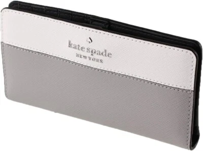 Cartera Kate Spade Kate Spade Staci Madison Colorblock Grande Delgada Doble Plegable Gris. Foto 1 de 4