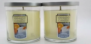 Yankee Candle JUICY CITRUS & SEA SALT SCENT - Small Tumbler Candle Set of 2 NEW - Picture 1 of 11