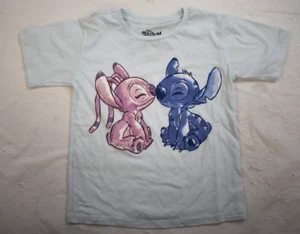 Disney Lilo & Stitch Youth Girls Stitch Angel Love Blue Shirt New XS (4/5) - Picture 1 of 5
