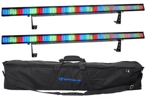 2) Chauvet COLORSTRIP 4 Ch. DMX Multi-Color DJ Light Bar/Color Strips+Carry Case - Picture 1 of 11