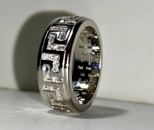 Eternity Men's Engagement Ring For Gift 14K White Gold 2.55 Ct Simulated Diamond