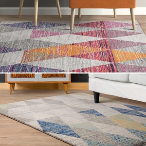 Muse Harlequin Rug for Living Room Bedroom Modern Soft Tufted Non Shedding - Picture 1 of 15