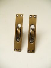 2 X SOLID BRASS SASH WINDOW PULLEYS WEIGHT PULLEYS