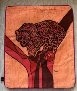 African Handmade Batik Art Cushion cover Signed Piped & Interlined Mid Century5 - Picture 1 of 5