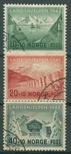 Norwegen 1943 Landeshilfe Fischerdorf 292/94 gestempelt - Picture 1 of 1