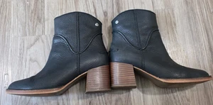 Bota UGG Annie para Mujer Talla 6.5 Botas de Cuero Negras Tacón de Madera Tobillo - Imagen 1 de 6