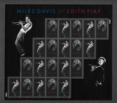 MMK Philately: US Scott #4693a MNH Pane (20) Miles Davis Forever Stamps SCV $24 - Image 1 of 2