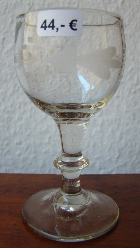 171❚ antikes Glas, Schnapsglas, Likörglas mit Abriss und von ca. 1850-1900 - Bild 1 von 1