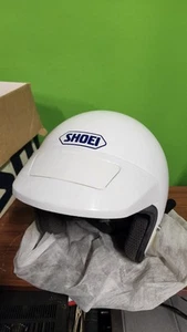 1990s SHOEI Open Face Racing Helmet RJ-101V XL 7/5-8 White Visor w/Vents Nice! - Foto 1 di 17