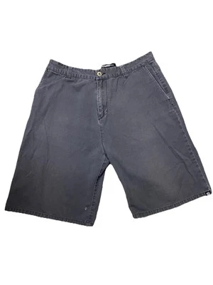 Shorts jeans vintage skate dividido masculino 36 folgado desbotado surf grunge Y2K - Imagem 1 de 4