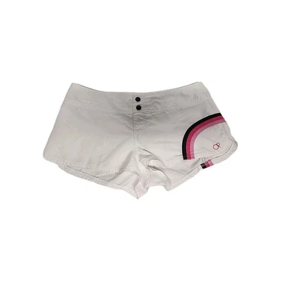 Pantalones cortos de tabla OP Ocean Pacific para mujer pequeños blancos para cubrir la playa junto a la piscina bonitos Foto 1 de 4