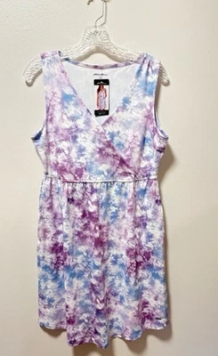 NEW Eddie Bauer Women's Sleeveless Stretch Faux Wrap Dress Size M - Image 1 of 4