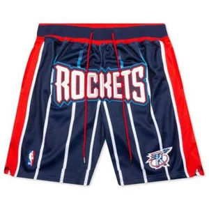 JUST DON Mitchell & Ness HOUSTON ROCKETS 1995-96 AUTHENTIC STRIPES SHORTS - Picture 1 of 10
