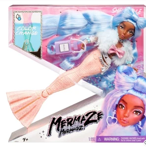 Muñeca de moda Mermaze Mermaidz cambio de color Shellnelle sirena con accesorios - Imagen 1 de 5